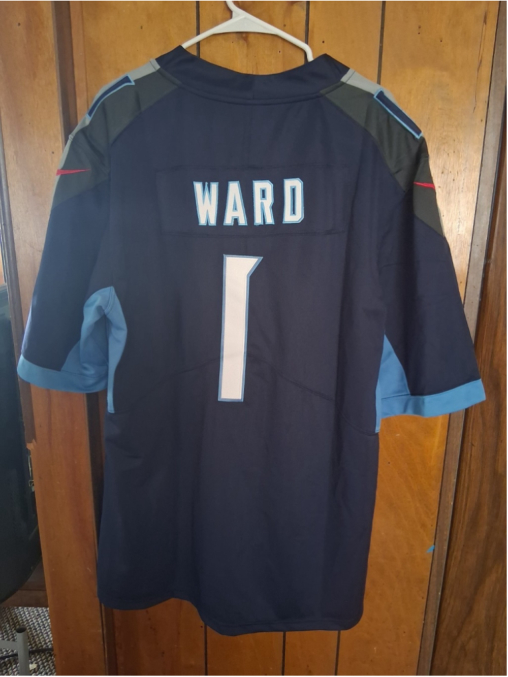 Sports Card With Cam Ward Tennessee Titans XL Jersey
